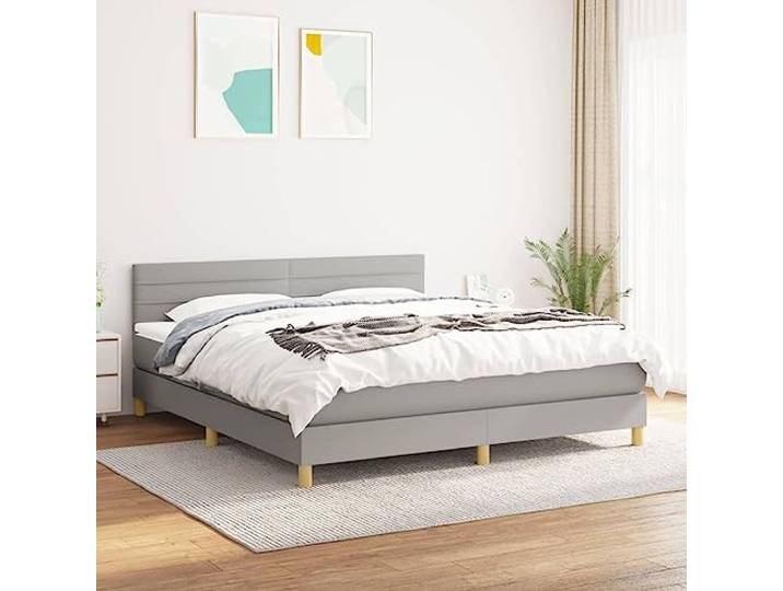 RJPLMFV Lattenrost, Matratze, 180 x 200 cm, hellgrau Verstellbarer Kopf, Taschenfedern, atmungsaktiver Stoff, mittlere Unterstützung, Matratzenschoner inklusive