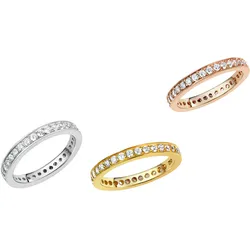 Zeeme Silber Ring 925 Silber Zirkonia weiß