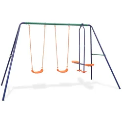 vidaXL Schaukelset mit 4 Sitzen Orange