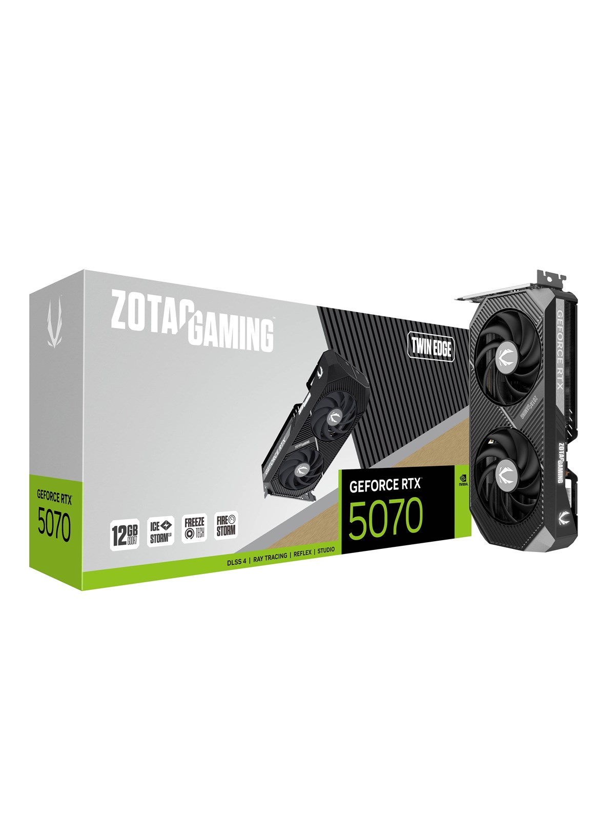 ZOTAC GeForce RTX 5070 Twin Edge - 12GB GDDR7 RAM - Grafikkarte