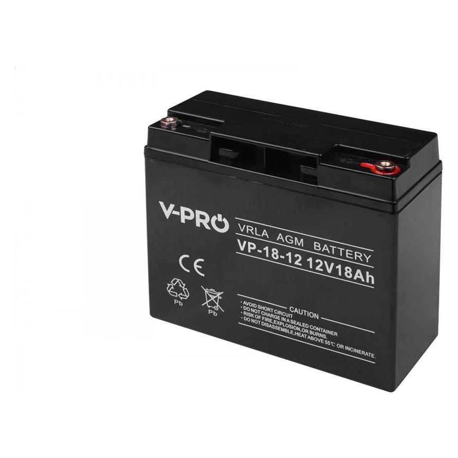 Lean Toys AGM-Gel-Batterie für das Auto für eine 12V18Ah-Batterie (VOLT VPRO 18AH)