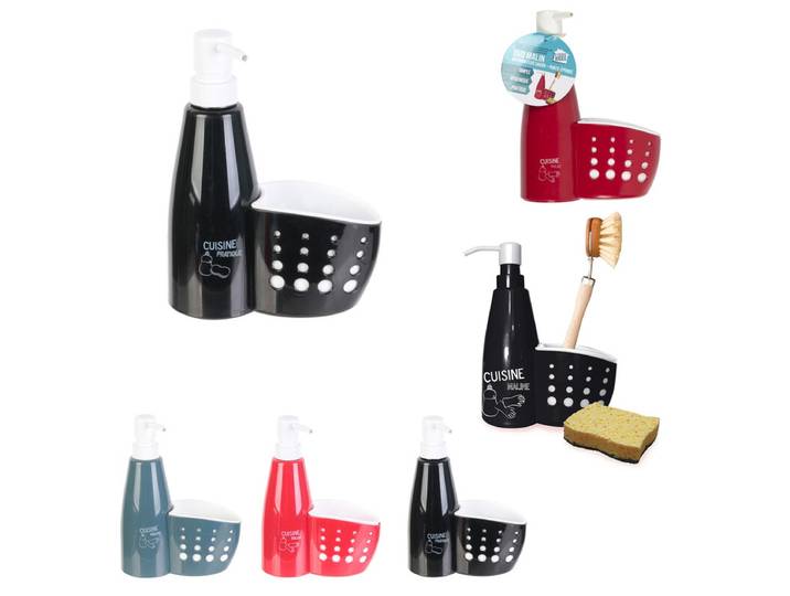 JE CHERCHE UNE IDEE Distributeur de savon et porte-éponge