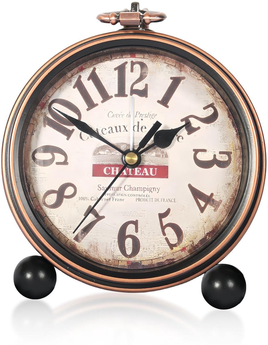 Dailygoods Retro Analoge Tafelklok - Geruisloze Wekker - Vintage Design