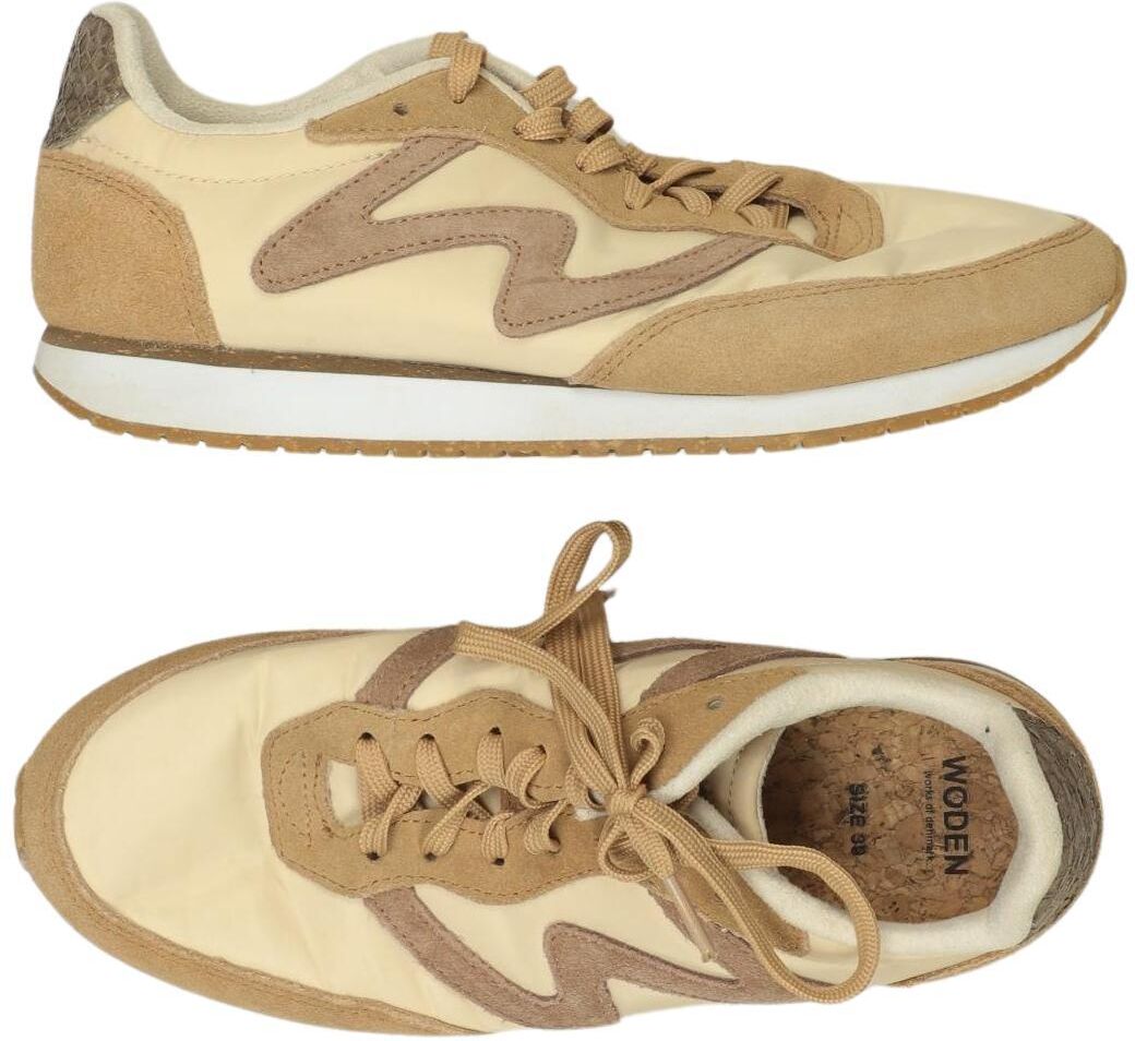 Woden Damen Sneaker, Beige, Gr. EU 38, kein / Etikett - Second Hand