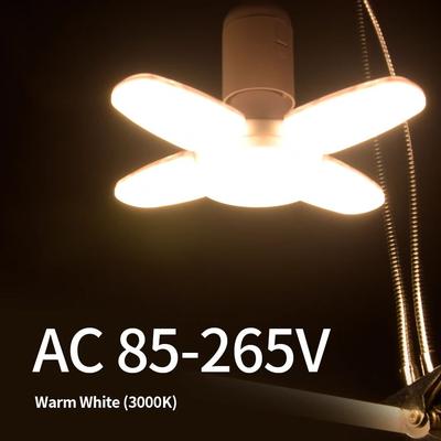 Inspired Living Foldable LED Garage Light E27 28W Adjustable Fan Blade LED Bulb For Home Ceiling Lighting warm White