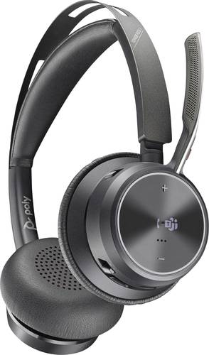 HP Poly Voyager Focus 2 Microsoft Teams Certified On Ear Headset Bluetooth Stereo Schwarz Noise Cancelling Headset Computer