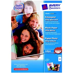 Avery Inkjet-Fotopapier (180 g/m2, A4), Fotopapier, Weiss
