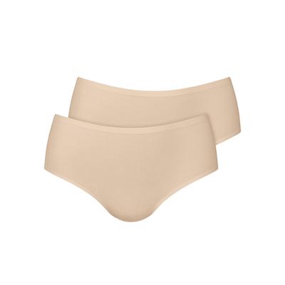 String ANITA "2er Pack High Waist String Essentials", Damen, Gr. S/M, beige (desert), Obermaterial: 80% Polyamid PA. 20% Elasthan EL., Unterhosen String