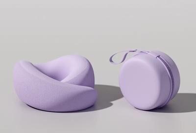 Uplifted Finds Memory Foam Neck Support Pillow Contour U Shape Travel Back Home Use purple
