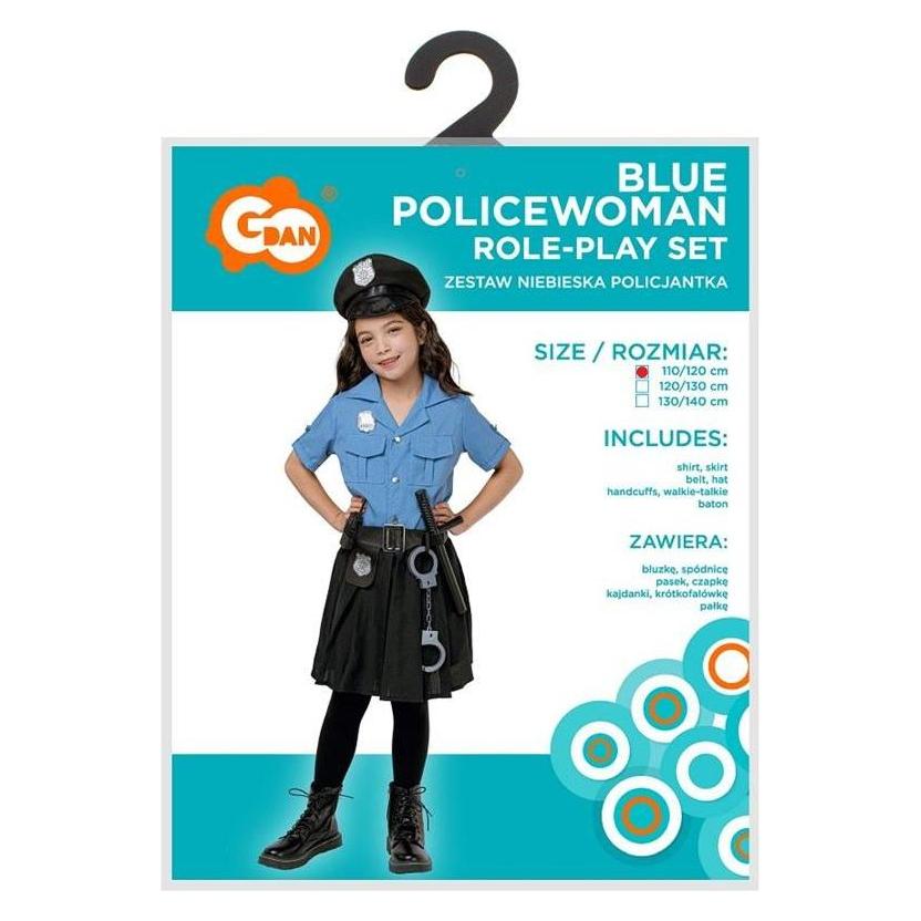 GoDan Kinderkostüm Blaue Polizistin, Grösse 130/140 cm (134, 140) (58220851)