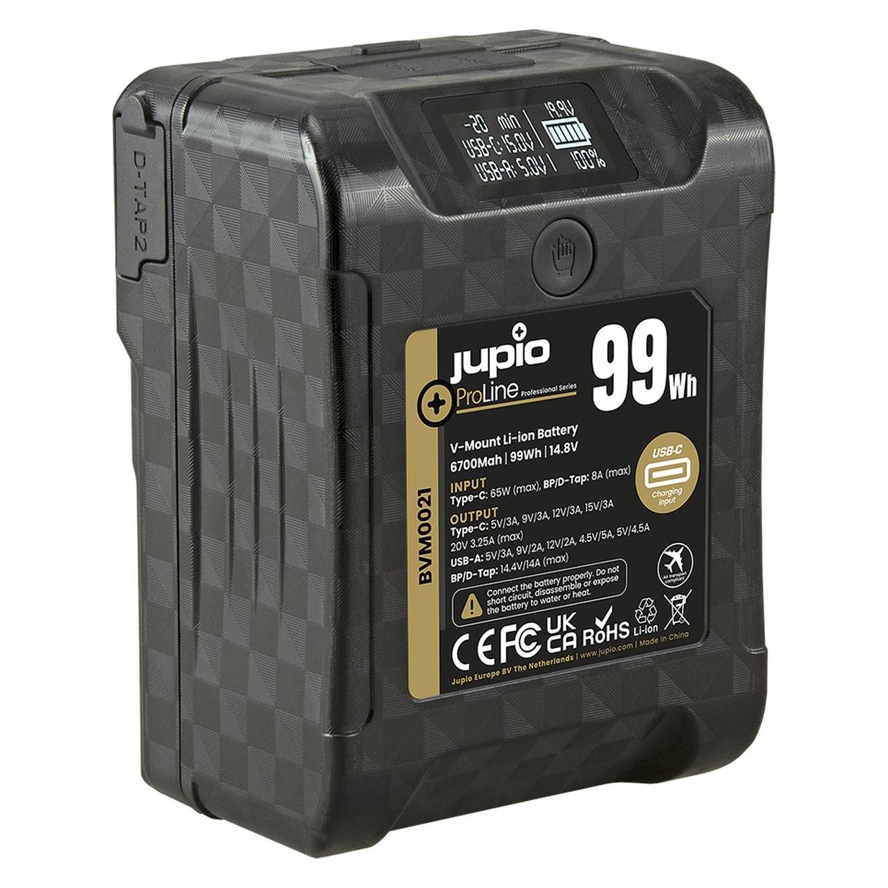Jupio Proline Extreme 99 V-Mount Batterie 6700mAh (99WH) Anzeige US (BVM0021) (BVM0021)