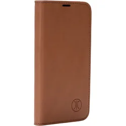 JT Berlin Echtleder BookCase Tegel Apple iPhone 16 cognac