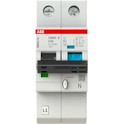 ABB FS401E-C20/0.03 FI/LS-Schalter 1P+N, 6 kA, C-Charak., 20 A, 30 mA Typ A SMISSLINE TP
