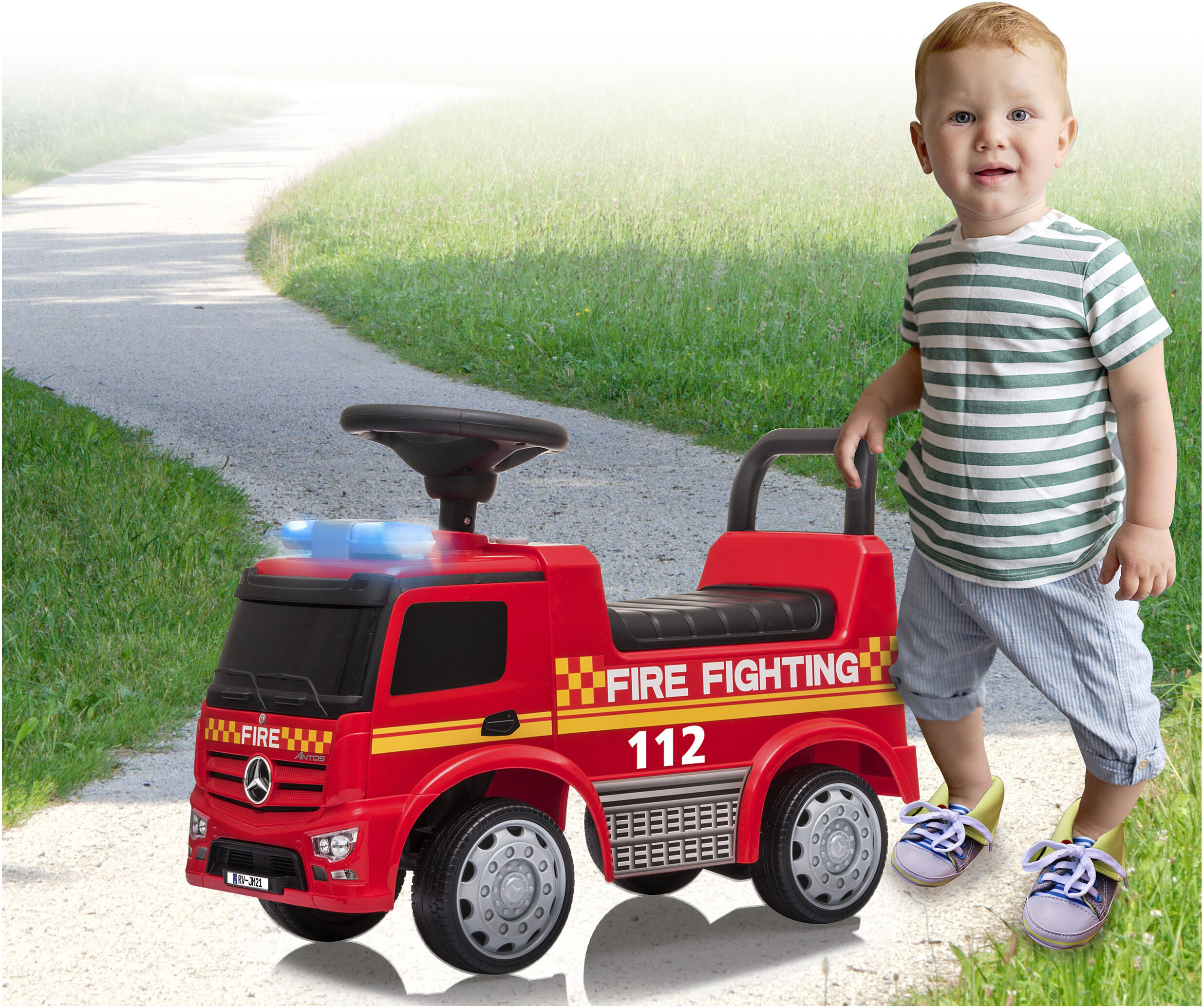 JAMARA Rutscher Mercedes-Benz Antos »Feuerwehr«, mit Sirene