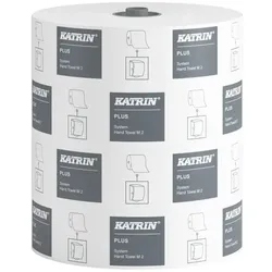 KATRIN Handtuchrolle Classic System M2 2-lagig weiß Einzelrolle, Außenabwicklung, 21 cm x 150 m