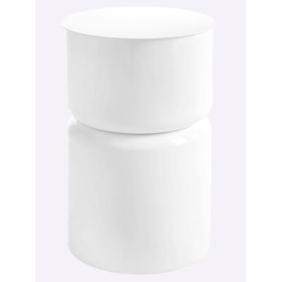 Beistelltisch HEINE HOME, weiß, B:26,5cm H:41cm T:26,5cm, Tische, Beistelltisch