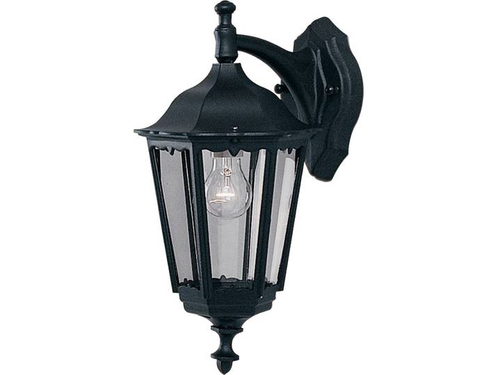 Wandleuchte, Schwarz, H 44 cm, Aluminium, BEL AIRE