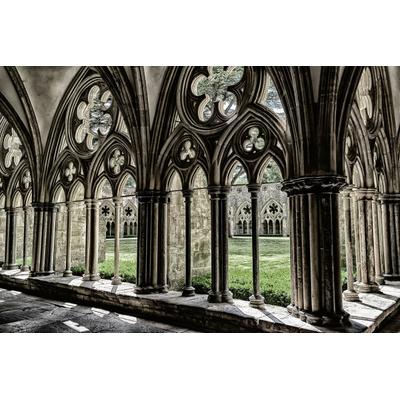 Fototapete PAPERMOON "Mittelalterliche Kathedrale", bunt, B:4m L:2,6m, Vlies, Tapeten