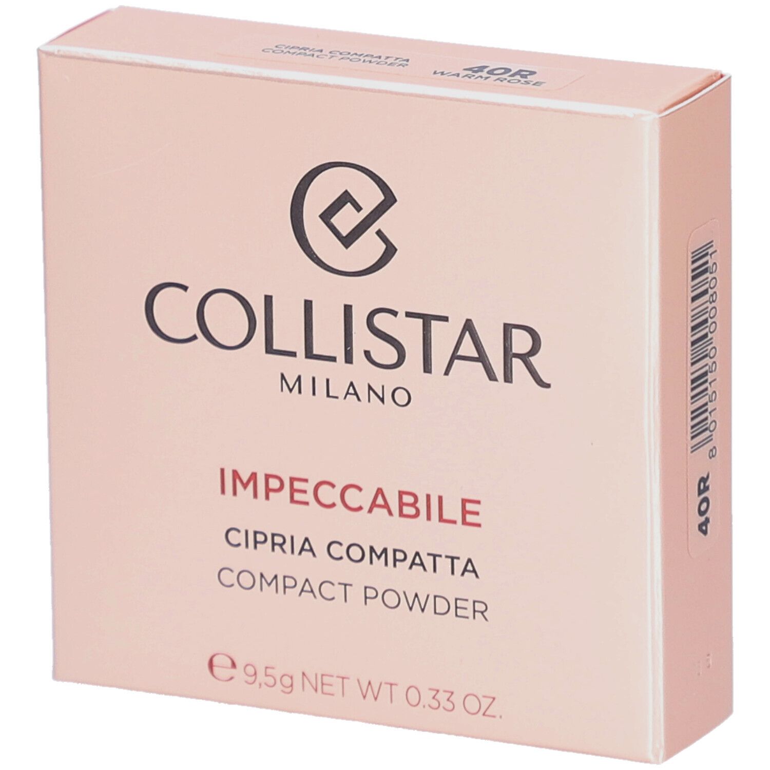 Collistar Impeccabile Compact Powder 40R Warm Rose 8g 8 g Make up