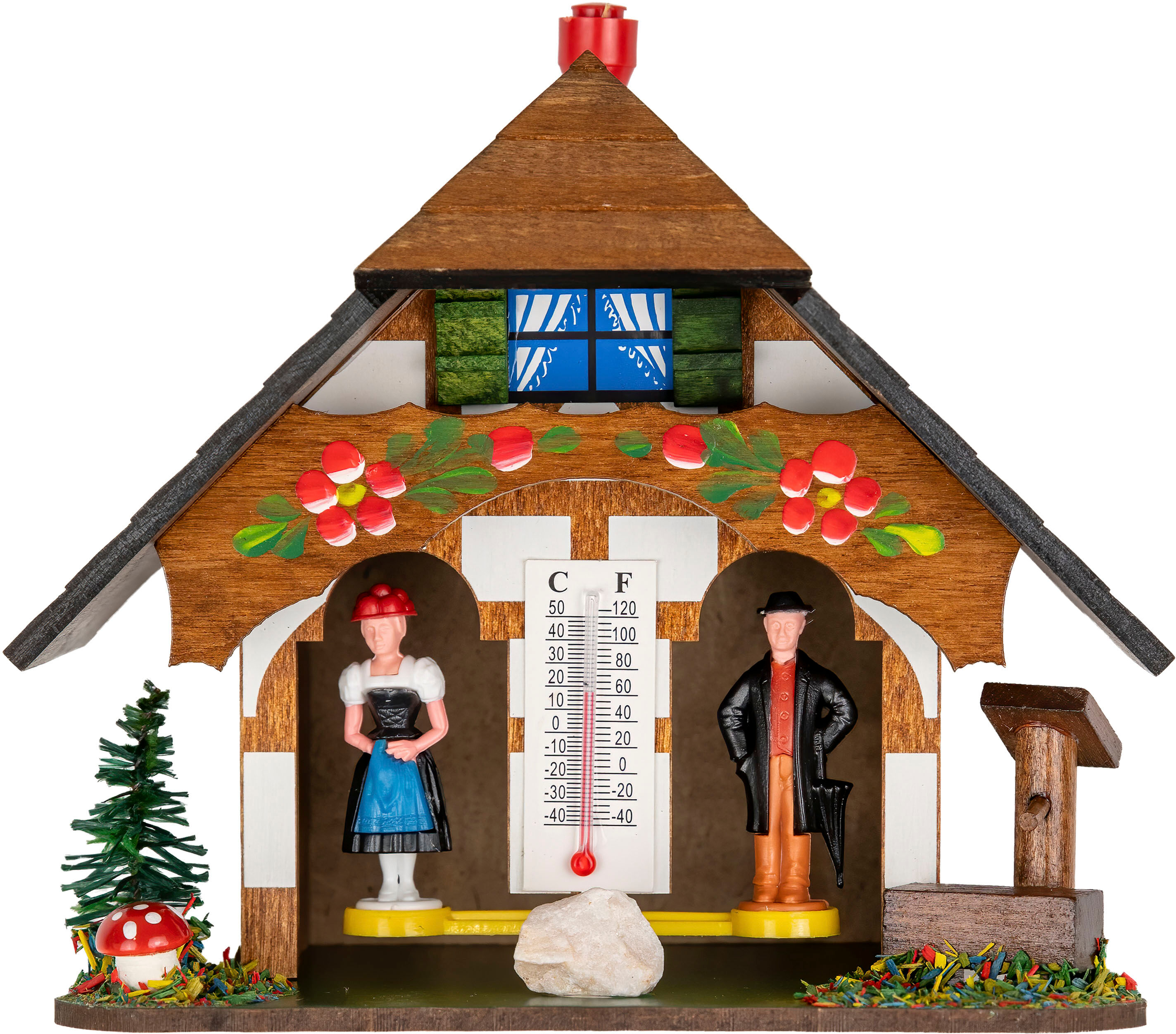 Tischuhr CHRISTOFFEL "Wetterhäuschen Christoffel", braun, Tischuhren, Tischuhr braun Einheitsgröße