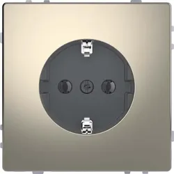 Merten SCHUKO-Steckdose nickelmet mit Steckklemmen MEG2301-6050
