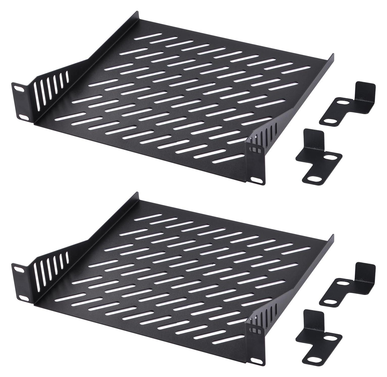 Selius 10 inch 1U Server Rack Shelf Vented Rack Mount Tray voor Netwerkapparatuur