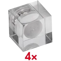 MAUL Magnete 15x15x15 mm 4 Stück transparent