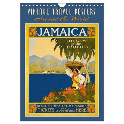 Vintage Travel Posters around the World (Wall Calendar 2027 DIN A4 portrait), CALVENDO 12 Month Wall Calendar