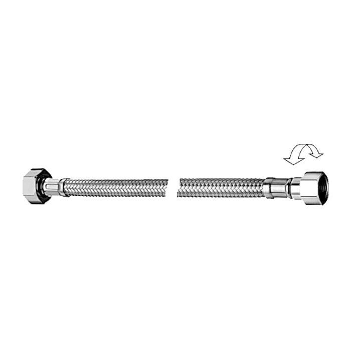 Schell Clean-Flex S Flexibler Schlauch 103190699 500 mm, Überwurfmutter G 1/2 IG, Überwurfmutter G 3/8 IG, verchromt, drehbar