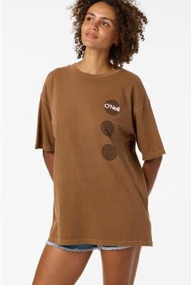 O'Neill s O'riginals Fish Eye Oversized T-Shirt in Toffee, Size XS