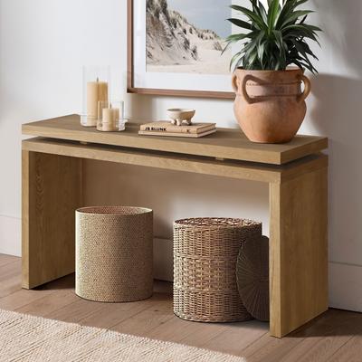 "60"" Antique Retro Wooden Entryway Console Table with Double Board"