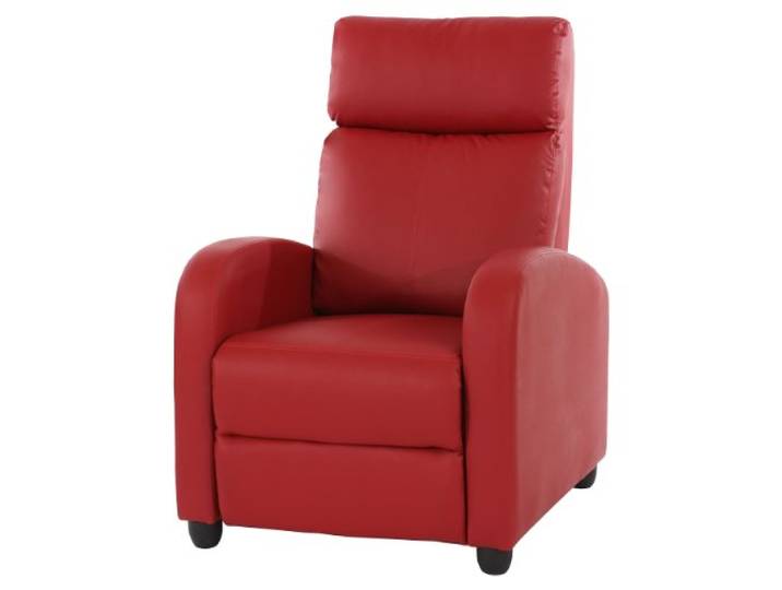 Mendler Fernsehsessel Denver, Kunstleder - rot Relaxsessel, Liege, Sessel
