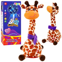 Interaktive Plüschgiraffe tanzt, singt und wiederholt Geräusche, braun, 30 cm