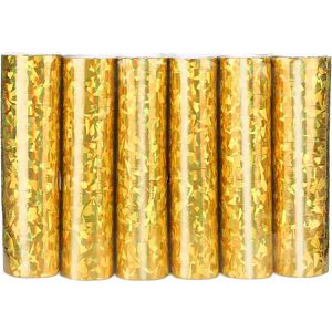 KarneLux Luftschlangen KL-30600, Glitzer Metallic, gold, 3,8m, 6 Stück