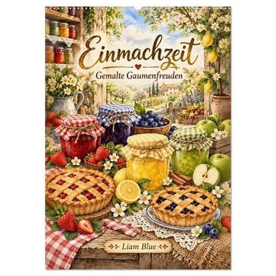 Einmachzeit - Gemalte Gaumenfreuden (Wandkalender 2027 DIN A2 hoch), CALVENDO Monatskalender