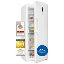 Exquisit Gefrierschrank NoFrost, Tiefkühlschrank, 380 Liter, 4-Sterne-Gefrierfach, Gefrierschrank, GS5380-NF-H-050D weiss