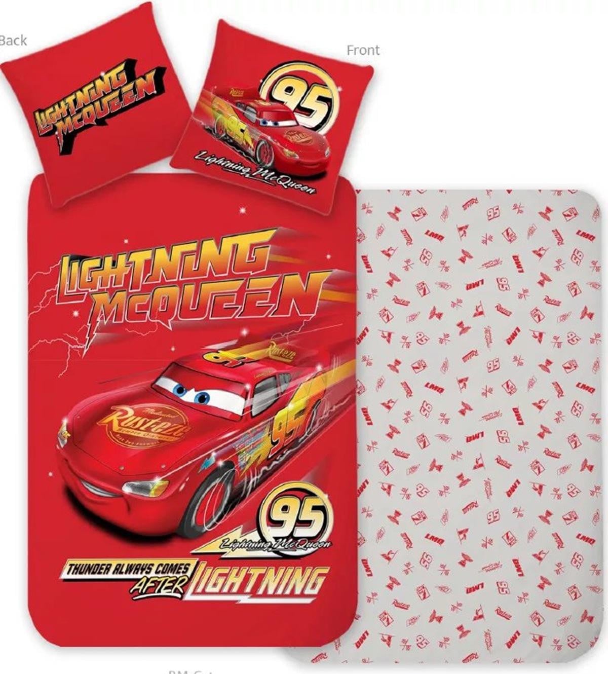 Mac Disney Cars Thunder kinderslaapset met Lightning McQueen, 40 x 60 cm