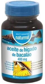 Naturmil Óleo De Fígado De Bacalhau 400 mg 45 Pérolas