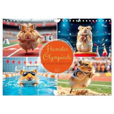 Hamster Olympiade - Der flauschigste Wettkampf des Jahres (Wandkalender 2027 DIN A4 quer), CALVENDO Monatskalender