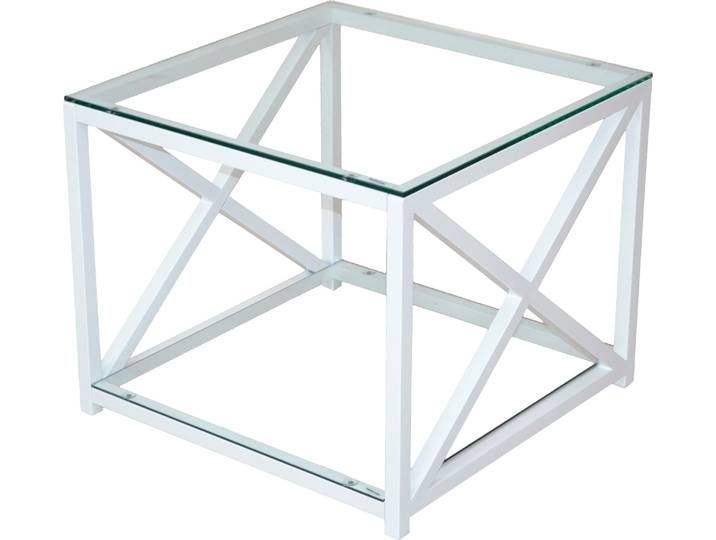 Beistelltisch HOME AFFAIRE, weiss (weiß), B:60cm H:50cm T:60cm, Eine ansprechende Bereicherung für das Wohnzimmer ist der dekorative Beistelltisch von Home affaire. Optisch zeichnet er sich durch eine schlichte Linienführung und die seitlichen Kreuzstreben aus. Das Gestell wird in hochwertiger Verarbeitung aus pulverbeschichtetem Metall gefertigt. Sowohl bei der Tischplatte als auch bei der unteren Ablage handelt es sich um Sicherheits-Klarglasplatten. Das Kleinmöbel kann ganz nach individuellen Anforderungen und räumlichen Gegebenheiten genutzt werden. Auch als geschmackvoller Blumentisch ist es bestens geeignet. Ein moderner Akzent: der dekorative Beistelltisch von Home affaire., Tische, Beistelltisch, mit 2 Sicherheits-Glasböden