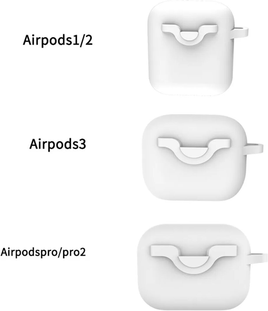 INF Bluetooth Earbud Protective Case compatible with AirPods Pro compatible with AirPods Pro 2 - White Silicone Shockproof