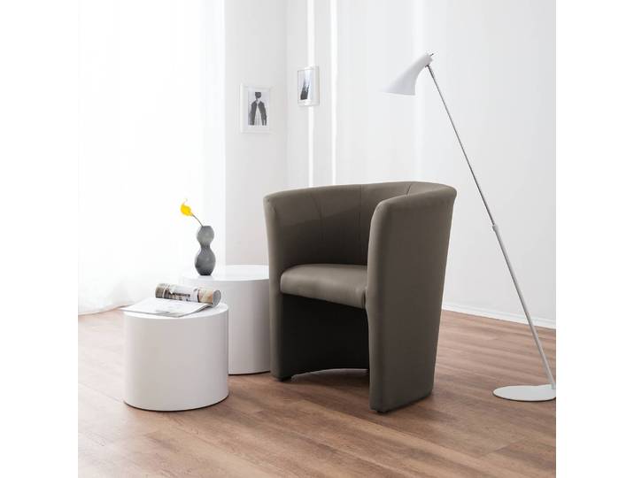 Cocktailsessel Sinclair Braun/Grau/Schlamm Kunstleder Rada 67 x 75 x 59cm