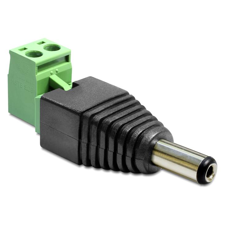 Delock Adapter DC 2,1 x 5,5 mm male > Terminal Block (65422)