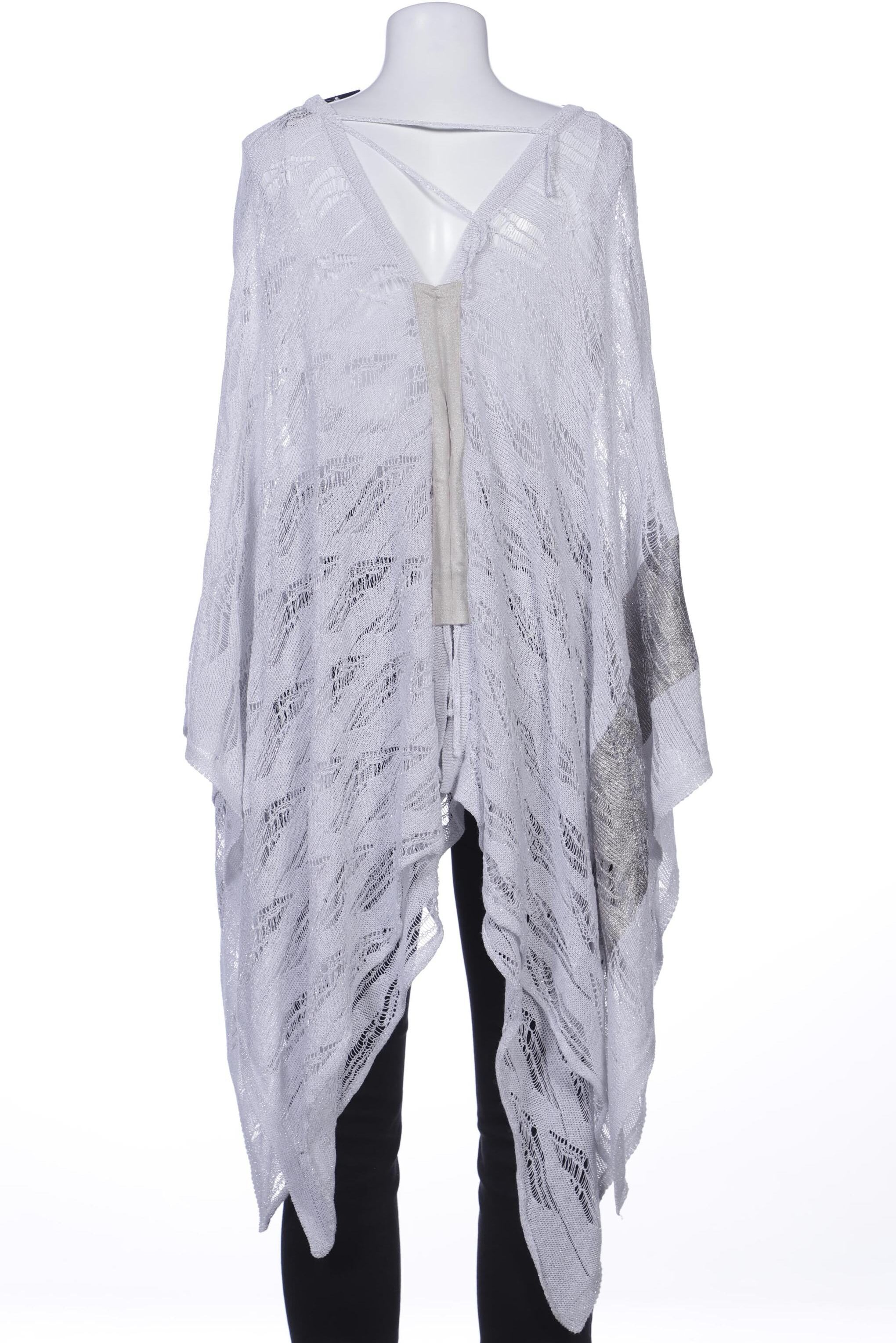 Elisa Cavaletti Damen Strickjacke, Grau, Gr. L, kein / Etikett - Second Hand