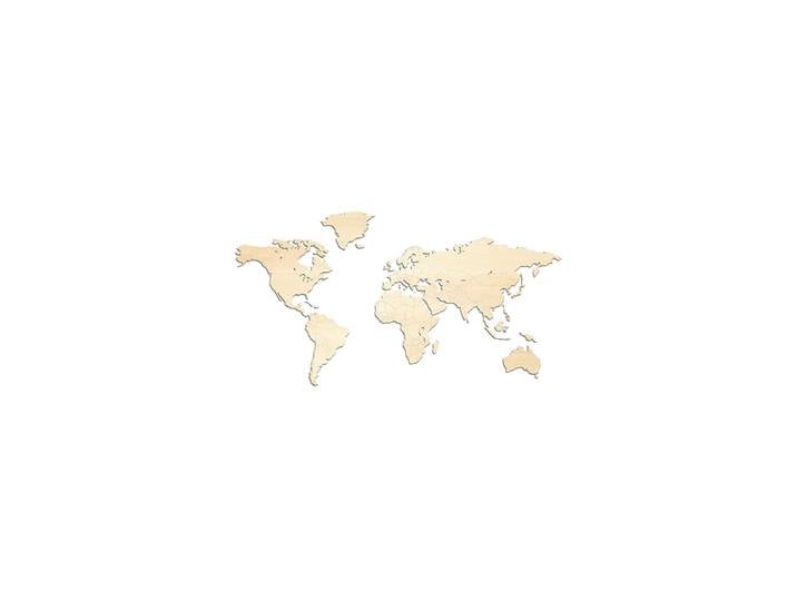 Design Wandobjekt „Wooden World Map“ Natural 150 x 75 cm Wooden Amsterdam