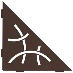 Schlüter Systems SHELF-E-S1 Wand-Ablagesystem Curve Aluminium TSOB - strukturbeschichtet bronze Höhe: 210 mm Breite: 210 mm