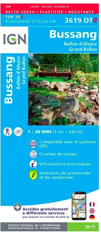 IGN  - 3619OTR Bussang, Ballon d'Alsace, Grand Ballon - Résistante - Carte