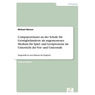 Computereinsatz an der Schule für Geistigbehinderte als angemessenes Medium für Spiel- und Lernprozesse im Unterricht der Vor- und Unterstufe,