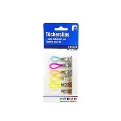 Handtuch Tuch Clips Halter Klemmhaken Bad Küche 6 Stück Mehrfarbig Organizer