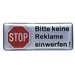 3D Aufkleber "Bitte keine Reklame einwerfen"